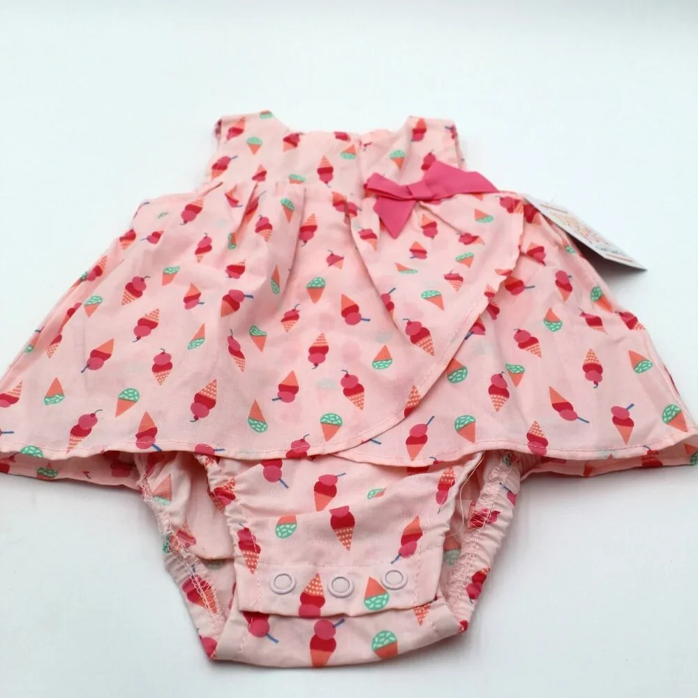 Carter's Just One You Baby Girls One Piece Romper Ice Cream Cones 3 Months NWT